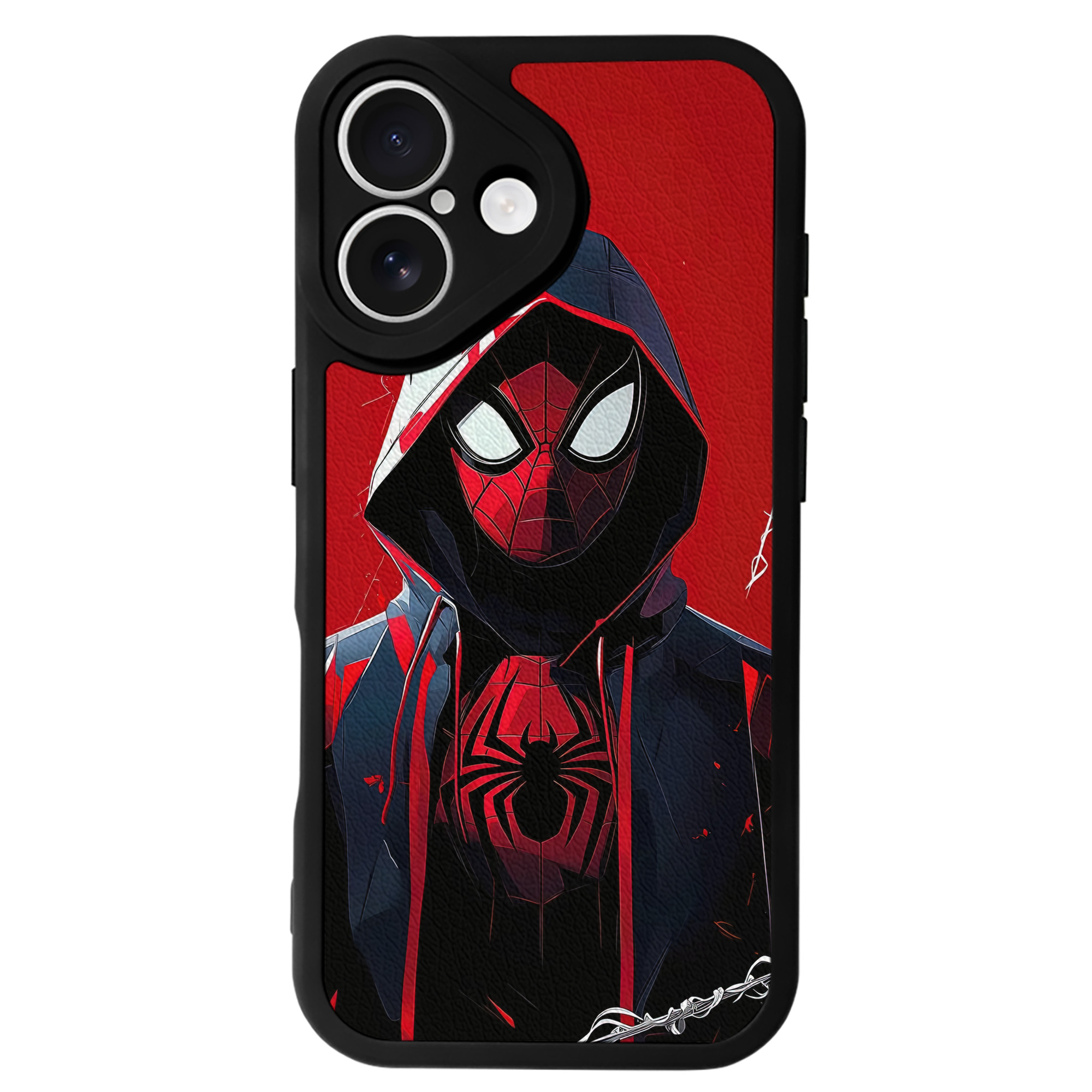 Spider Man スパイダーマン 【iPhone 16シリーズ対応】シリコンスマホケース（レザー調） 材質：シリコン